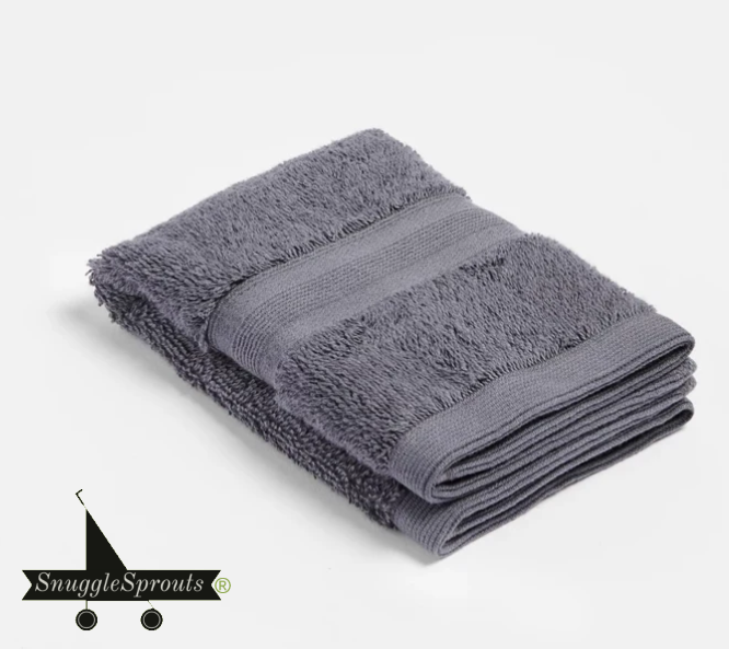 Grey Cotton Face Washers (10 Pack)