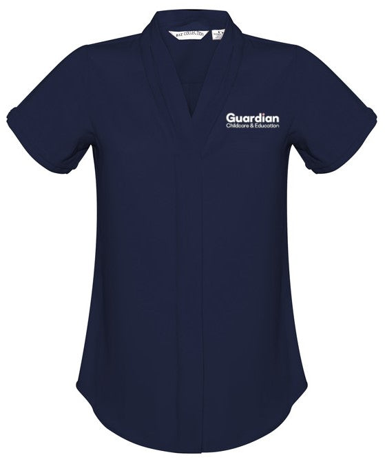 Women Madison Short Sleeve Blouse 628LS Navy