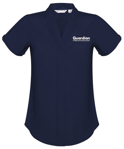 Women Madison Short Sleeve Blouse 628LS Navy