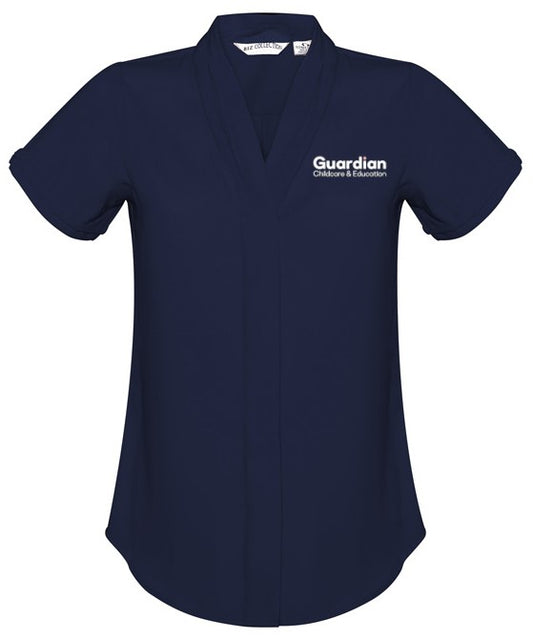 Women Madison Short Sleeve Blouse 628LS Navy