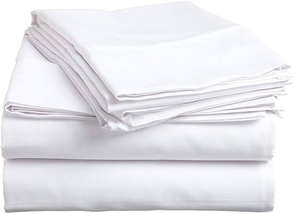 Stretcher Bed Sheets Set (Connected Fitted & Flat) - White