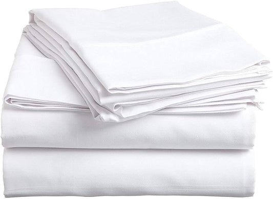 Stretcher Bed Sheets Set (Connected Fitted & Flat) - White