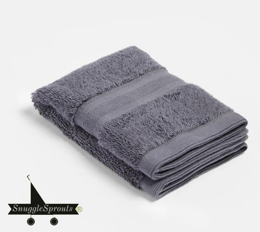 Grey Cotton Face Washers (10 Pack)