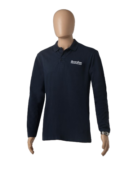 Men's Long Sleeve Polo - 65% Cotton