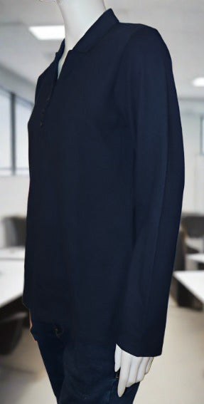 Women's Long Sleeve Polo 65% Polyester